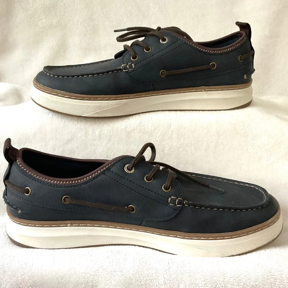 Navy SPERRY Men's Moc Neo Lace Up Boat Shoes Size 9